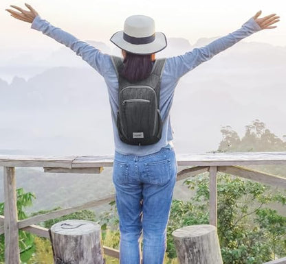 G4Free 10L/15L Hiking Backpack Lightweight Packable Hiking Daypack Small Travel Outdoor Foldable Shoulder Bag - color: Black, size: 20L