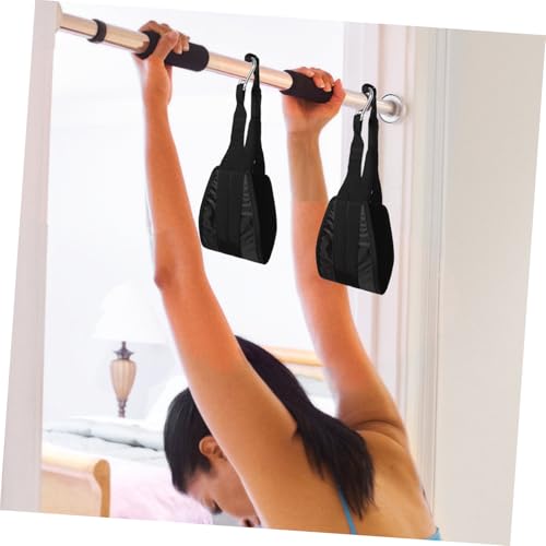 Toddmomy Hanging Ab Straps for Pull Up Bar Adjustable Fitness Straps Sturdy Nylon Soft Padding Ab Sling Kit for Strength Training Suitable for Home Gym Workouts