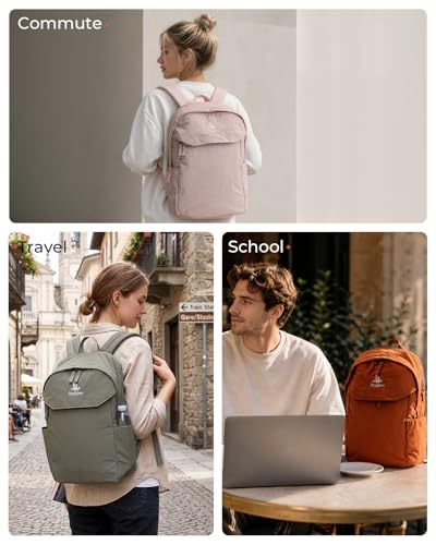 Travel Backpack for Women & Men, Water Resistant 15.6 Inch Laptop Backpack, Lightweight School Bag, Casual Daypack for Commute, College, Travel & Daily Use (Green) - color: Green