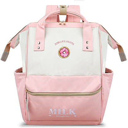 ZOMAKE 15.6 Inch Travel Laptop Backpack for Women Men, Anti Theft Water Resistant Bag Daypack Computer Bag Business Work Cute Backpacks(Donut) - color: Donut