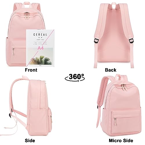 Bluboon School Backpack for Teen Girls Women Laptop Backpack College Bookbags Middle School Travel Work Commuter Back Pack(Pink) - color: A Pink
