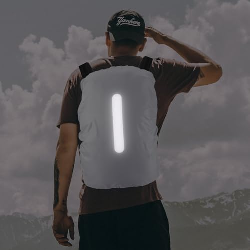 M METERXITY Backpack Rain Cover - Waterproof Lightweight Cover with Vertical Reflective Strap, Apply to Cycling/Hiking/Mountain Climbing (30-40L, S, Silver Tone)
