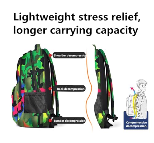 Casual Lightweight Backpacks for Boys & Girls, School Bookbags, 15 "Laptop Backpack, Travel Bag (213mclv) - color: 213mclv