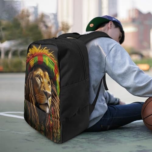 Basketball Backpack With Separate Ball Compartment And Shoes Fit Basketball Volleyball Football - color: Rasta Lion