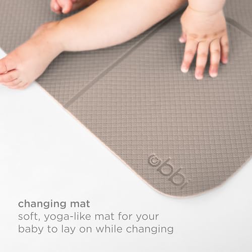 Ubbi On-The-Go Diaper Changing Baby Mat, Soft and Comfortable Diaper Bag Accessory Must Have for Newborns, Easy to Clean, Portable Folding Pad, Baby Traveling Accessories, Taupe - size: One Size, style: Taupe Changing Mat