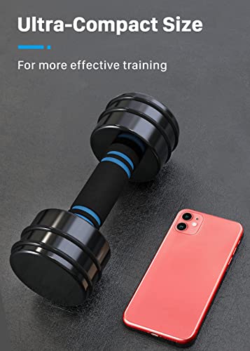 Northdeer Steel Dumbbells Adjustable Black Coated Weight Set with Foam Handles for Home Gym Workout - Strength Trainging for Men, Women (5lbs/10lbs/15lbs/20lbs) - style: 10lbs Pair (2×10lbs)