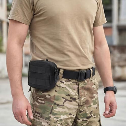 2 Pack Mini Tactical MOLLE Compact Ammo Pouch, Small Tactical EDC Belt Pouches Admin Compact Tool Utility Pouches Organizer, Wallet Cards Knife Gadgets Mini EDC Organizer Bag