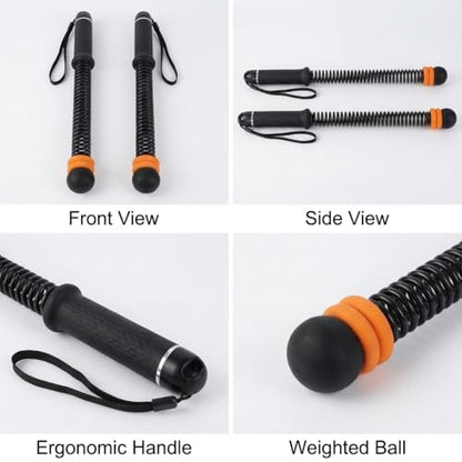 Ropeless Battle Rope with Adjustable Weights, Weighted Cordless Battle Ropes for Home Gym, Portable Strength Training Equipment for Small Space Workout, Heavy Duty 2-Pack Set