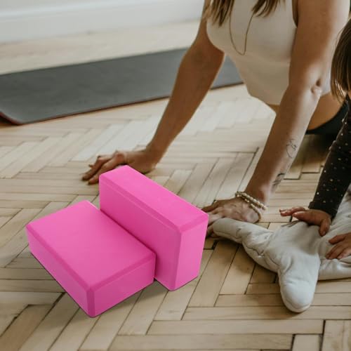 KESYOO 2pcs Eva Non-slip Yoga Blocks High-density Supportive Foam Bricks for Balance Training and Stretching Adults and Fitness Pilates