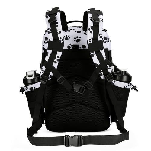 Military 45L Tactical Assault Backpack 3 day assault pack with Molle Waterproof backpack Rucksack for Tactical Backpacks - color: Blackcatpaw