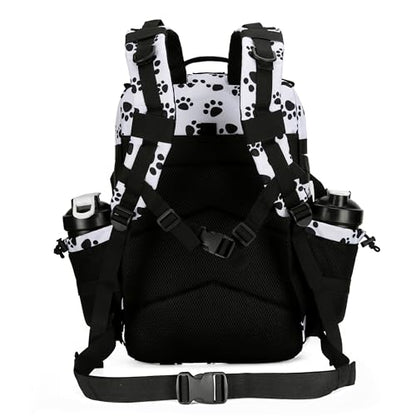 Military 45L Tactical Assault Backpack 3 day assault pack with Molle Waterproof backpack Rucksack for Tactical Backpacks - color: Blackcatpaw