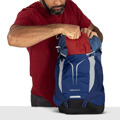 Osprey Sportlite 20L Lightweight Hiking Backpack for Men and Women - Everyday Hiking Bag - Travel Daypack, Graphite Purple - color: Graphite Purple, style: 20l