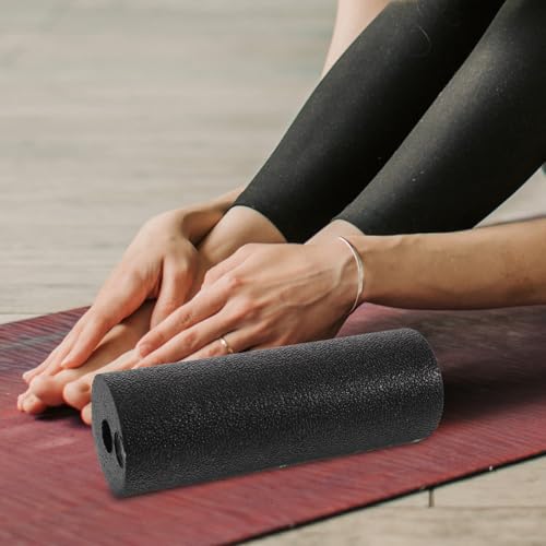 Balacoo Compact Foam Roller for Muscle Massage, Lightweight Hollow Exercise Cylinder for Fitness, Black Massage Tube for Deep Tissue Relaxation and Physical Therapy