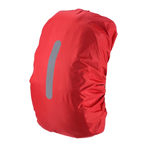 PATIKIL Waterproof Backpack Rain Cover, Non-Slip Backpack Cover with Vertical Reflective Strap Stay Dry for Hiking, Camping, Hunting - color: Red, size: Medium
