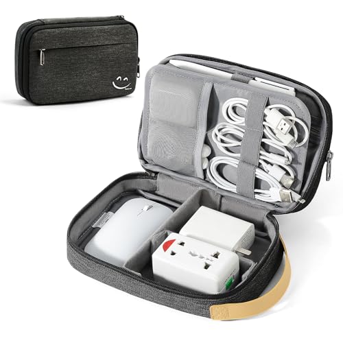Travelkin Cord Organizer Travel, Electronic Organizer Travel Case, Cable Organizer Bag For Cords,Chargers Phone, Sd Card,Usbs (Black) - color: Black, size: Medium