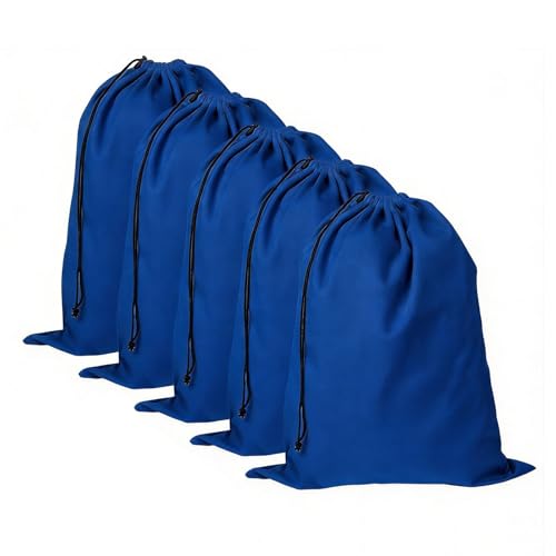 5 Pack Shoe Bags for Travel, Washable Dust Bags for Storage & Packing 17.7" x 13.8" Dustproof Shoe Bags Duster Flannel Shoes Storage with Drawstring Closure for Boots Handbags Shoes & Toys (Blue) - color: Blue