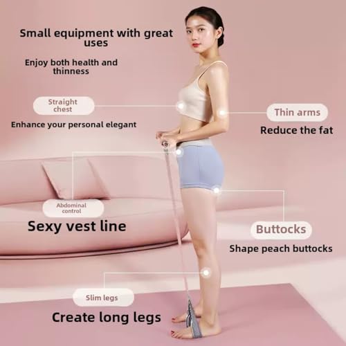 2025 New Yoga Pedal Resistance Fabric Band with Handles Anti-Broken Elastic Sit Up Pull Rope for Strength Training 120lb Full-Body Excercise Band Portable Unisex Resistance Exercise Bands - color: Pink