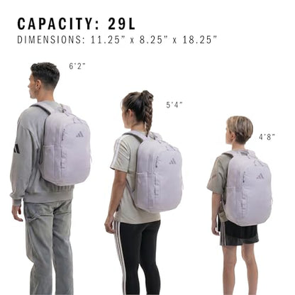 adidas Amplifier Backpack for Laptop, School and Gym, 28L, Frozen Purple/Silver Violet Purple/Regular, OSFA - color: Frozen Purple/Silver Violet Purple/Regular