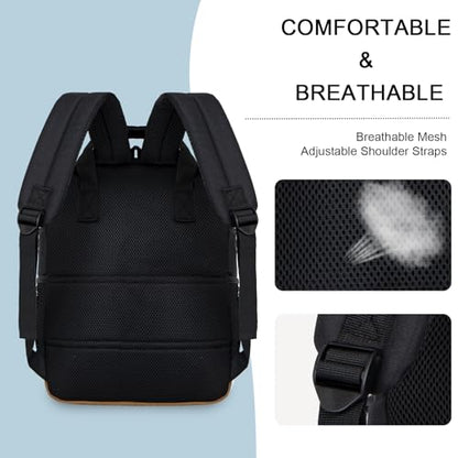Goloni Small Carry On Travel Backpack with USB Charging Port, Lightweight Water Resistant Mini Carry-on Backpack for Men Women, Compact Personal Everyday Backpack,Black - color: Black