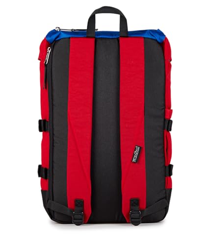 JanSport Skip Pack Backpack – 28L Capacity, Fits 13.5" Laptop, Large Main Compartment, Side Water Bottle Pocket – Ideal for Work & Travel, Red Tape - color: Red Tape