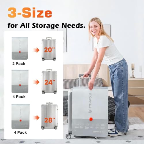 ETENWOLF 10 Pack Reusable Vacuum Storage Bags for Travel with Rechargeable Air Pump,Vacuum Compression Packing Seal for Clothes, Blankets, Seasonal Storage,Carry-On Space Saver Bags in 3 Sizes - size: 10 Combo Set