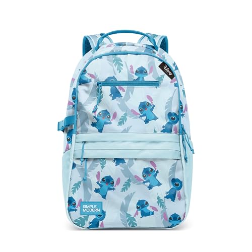 Simple Modern Disney Ellis Backpack for School | Medium 20L Elementary Middle and High School Bookbag for Kids and Teens | Girls and Boys | Tropical Stitch - color: Disney: Tropical Stitch, size: Medium | 20 Liter