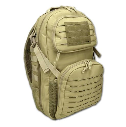 Lightning X Stocked Modular Trauma & Bleeding First Aid Responder Medical Backpack + Kit (Tan w/Hydration Bladder) - color: Tan W/ Hydration Bladder