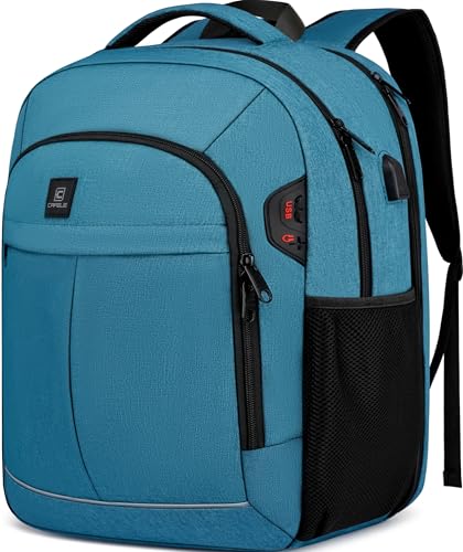 Backpack,Bookbag for Men and Women, 17.3 inch TSA Water Resistant Business Travel Laptop Backpack,Durable College School Backpack Bookbag for Teens, Lake blue - color: 17.3 Inch-lake Blue