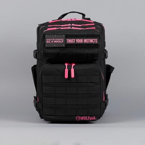 WOLFpak 35L Meal Prep Management Backpack (Black Neon Pink) | Easily Store & Organize Food Storage Containers w/Built-In Lunch Box, Cooler, Travel, Insulated Bag - color: Black Neon Pink