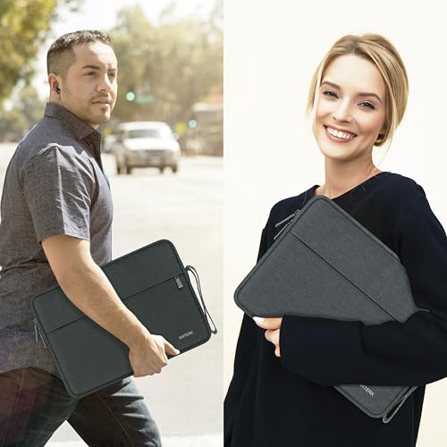 Laptop Sleeve 14 Inch, Water Resistant Traveling Computer Cover with Handle, Shockproof Protective Carrying Laptop Case Compatible for 14 Inch MacBook Air/Pro, HP, Dell, Lenovo, Darkgrey - color: Darkgrey, size: 14 Inch
