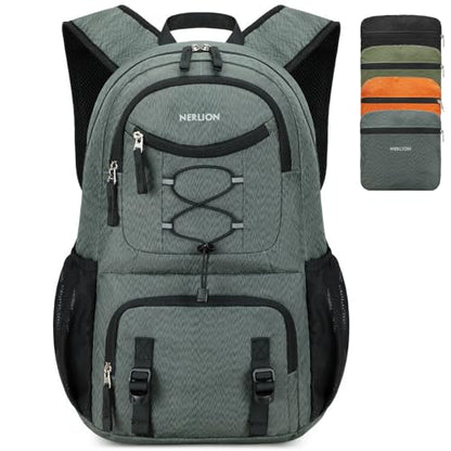 Nerlion Lightweight Foldable 35L Hiking Backpack Travel Backpack for Men Women Camping Waterproof Outdoor Hiking Daypack Backpack Dark Gray - color: Dark Gray