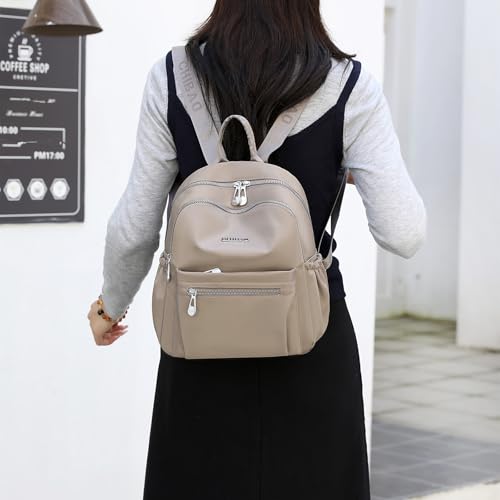 Mini Backpack Purse for Women Lightweight Nylon Casual Bag Small Daypacks for Work Travel (D Coffee) - color: D Coffee