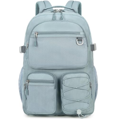 Lohol Water Resistant Backpack with Mulitiple Pockets for School Travel Outdoor College, 15.6 inch Laptop Daypack for Men and Women (Blue) - color: Blue