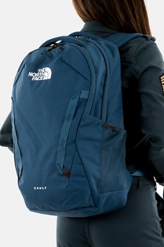 The North Face Vault Everyday Laptop Backpack - Commuter Travel Bag, Water-Repellent Finish, Spacious Compartment, Shady Blue/TNF White-NPF, One Size - color: Shady Blue/Tnf White-npf
