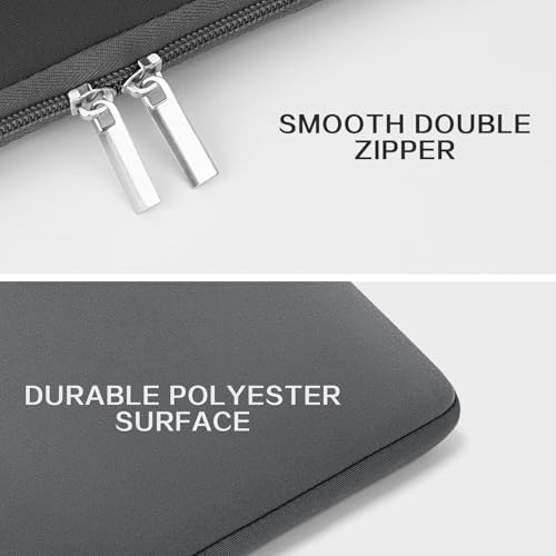 RAINYEAR Laptop Sleeve Case Compatible with 13.3 Inch Notebook Computer Chromebook 14" MacBook Pro/Max M1 M2 M3 M4 M5 Protective Cover Soft Bag with Front Pocket & Accessories Pouch(Gray) - color: Gray, size: 13"-13.3"