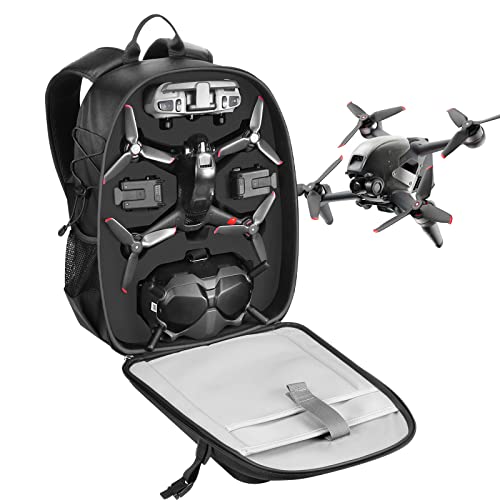 Smatree Professional Backpack for DJI FPV Combo,Hard Backpack Waterproof Backpack Bag for DJI FPV Drone Accessories, No Deed Remove Propeller, Ready to Fly - color: Black- For DJI FPV
