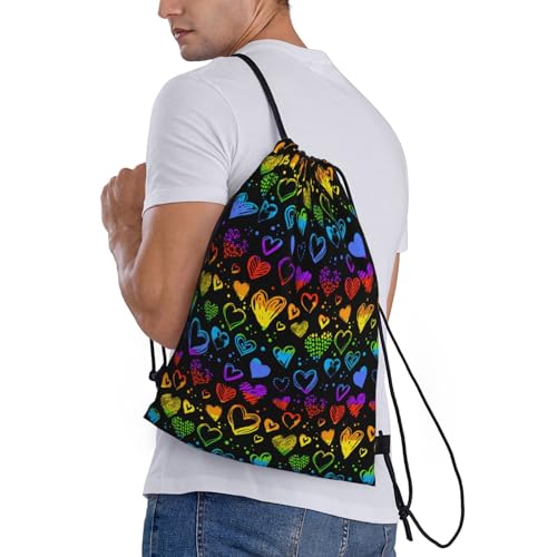Rainbow Pride LGBT Drawstring Backpack Bag Sport Gym Dance Beach Travel Sackpack for Women Men - color: Lgbt_ddd00645
