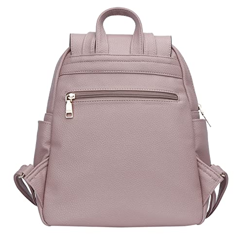 KKXIU Quilted Trendy Leather Backpack Purse for Women and Ladies Shoulder Travel Daypacks Bags (Pink) - color: Pink, style: Backpack