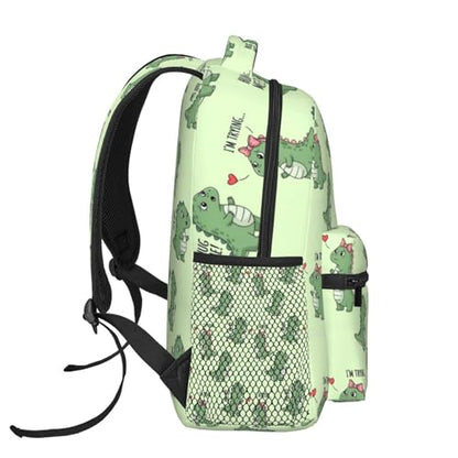 Multi Purpose Gym Backpack Dinosaur Lovers Couple Hug, Casual Daypack with Inner Pocket and Mesh Side Pockets for Sports and Weekend Trips - color: Pattern (750)