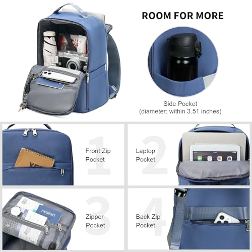 GAEKEAO Travel Backpack 15.6" Laptop Backpack for Men and Women Casual Daypack for Work Business Weekender College Cobalt Blue - color: Cobalt Blue