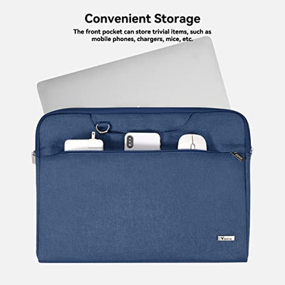 Voova Laptop Bag 13 14 Inch, Waterproof Computer Sleeve Carrying Case with Shoulder Straps & Handle Compatible with Macbook Air 13 M2/M3/M4, MacBook Pro 13/14, HP Dell Lenovo Chromebook 14, Blue - color: Blue, size: 13-14 Inch(35 x 24 x 2.5 cm)