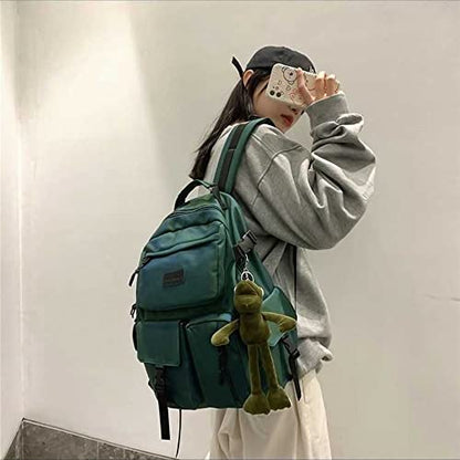 Casual Large Capacity Student Backpacks Cute Backpack for Back To School Traveling Hiking Teens Girls Aesthetic Backpack… (Green) - color: Green