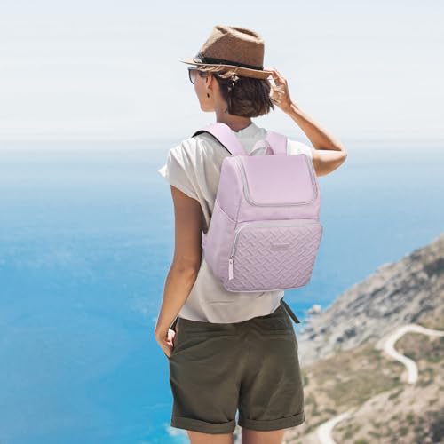 17L Backpack Cooler Insulated Leak-Proof for Women, 18 Cans Small Thermal Cooler Backpack Bag for Camping Beach Lunch Picnic, Purple