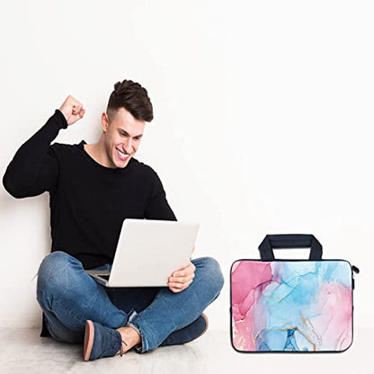 AMARY14 15 15.4 15.6 inch Laptop Handle Bag Computer Protect Case Pouch Holder Notebook Sleeve Neoprene Cover (Marble) - color: Marble