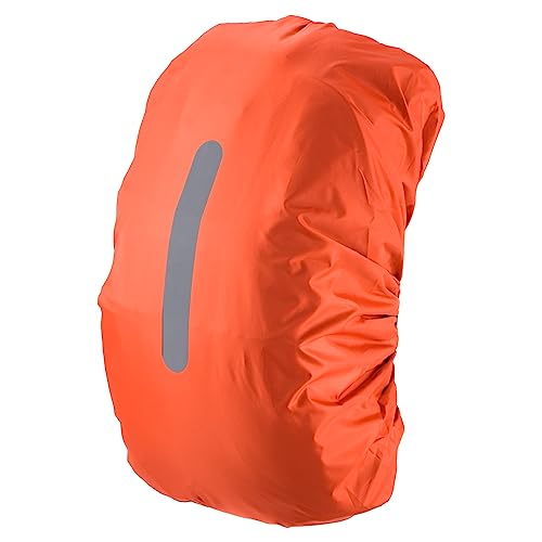 PATIKIL Waterproof Backpack Rain Cover, Non-Slip Backpack Cover with Vertical Reflective Strap Stay Dry for Hiking, Camping, Hunting - color: Orange, size: X-Large