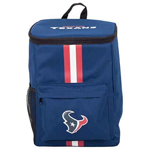 Cooler Backpack – Portable Soft Sided Ice Chest – Insulated Bag Holds 36 Cans - Football Gear – Show Your Team Spirit with Officially Licensed Fan Gear - style: Houston Texans