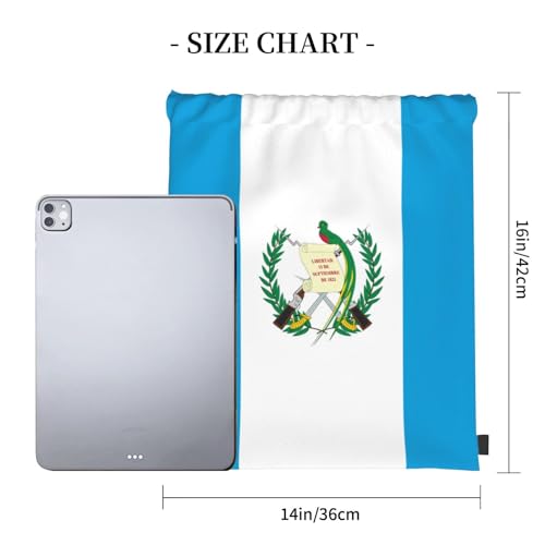 Guatemala Flag Drawstring Bag Sport Gym Backpack Beach Travel Sack Draw String Yoga Bag For Men Women - color: Guatemala Flag