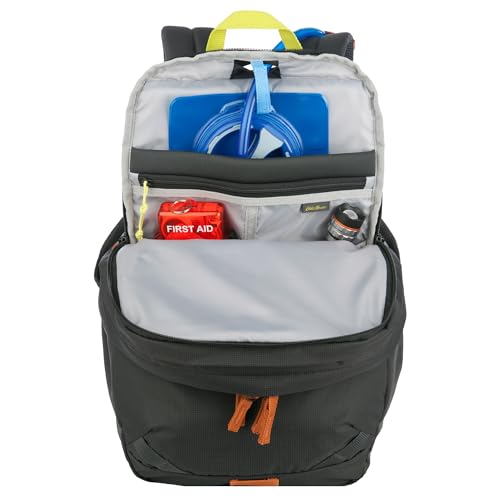 Eddie Bauer Nomad Backpack with Compression Straps and Hydration/Laptop Compatible Sleeve, Carbon, 22L - color: Carbon, size: 22L