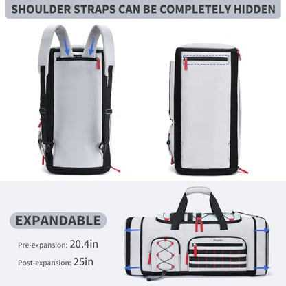 BOSSTIN Gym Bag for Men & Women, 45L-50L Expandable Sports Duffle Bag - color: Grey