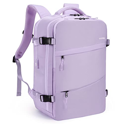 HOMIEE Travel Laptop Backpack for Men Women, Personal Item Carry On Bag, Dry Wet Separation, Weekender Business Hiking Camping College Bag, Mochila de Viaje, Purple - color: Purple, size: X-Large